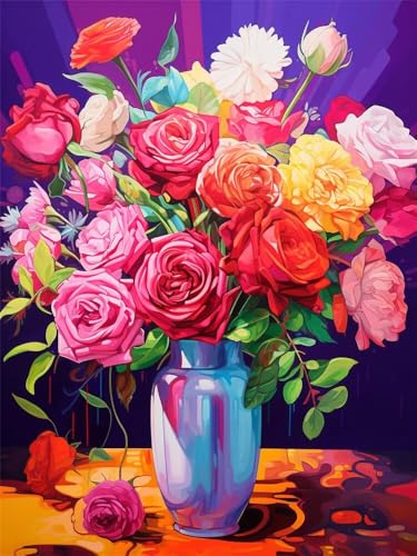 Diamond Painting Erwachsene Rosen Diamant Painting Bilder Blumen, 5D Diamond-Painting Groß 40x60cm, DIY Diamant Malerei Mosaikherstellung Bastelset Erwachsene als Geschenk für Wanddekoration -RD932 Diamond Painting Erwachsene Rosen Diamant Painting Bilder Blumen, 5D Diamond-Painting Groß 40x60cm, DIY Diamant Malerei Mosaikherstellung Bastelset Erwachsene als Geschenk für Wanddekoration -RD932 von YIFEIYANYFY
