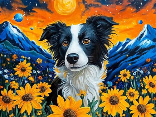 Diamond Painting Erwachsene Schafhund Diamant Painting Bilder Blumen, 5D Diamond-Painting Groß 80x50 cm, DIY Diamant Malerei Set Mosaikherstellung Bastelset als Geschenk für Wanddekoration -RD619 Diamond Painting Erwachsene Schafhund Diamant Painting Bilder Blumen, 5D Diamond-Painting Groß 80x50 cm, DIY Diamant Malerei Set Mosaikherstellung Bastelset als Geschenk für Wanddekoration -RD619 von YIFEIYANYFY
