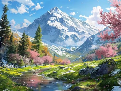 Diamond Painting Erwachsene Verschneite Berglandschaft Diamant Painting Bilder Flüsse, 5D Diamond-Painting Groß 70x50cm, DIY Diamant Malerei Set Mosaikherstellung Bastelset für Wanddekoration -RD636 Diamond Painting Erwachsene Verschneite Berglandschaft Diamant Painting Bilder Flüsse, 5D Diamond-Painting Groß 70x50cm, DIY Diamant Malerei Set Mosaikherstellung Bastelset für Wanddekoration -RD636 von YIFEIYANYFY
