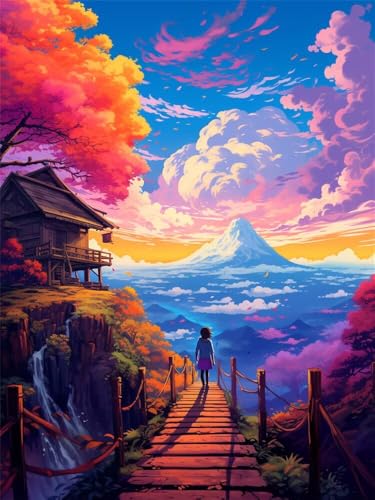 Diamond Painting Fantasie 40x60 cm, 5D Diamant Painting Bilder für Erwachsene und Anfänger, DIY Diamond Painting Set Landschaft Full Drill Diamant Kunst Malerei Kits für Home Wand Décor -RD961 Diamond Painting Fantasie 40x60 cm, 5D Diamant Painting Bilder für Erwachsene und Anfänger, DIY Diamond Painting Set Landschaft Full Drill Diamant Kunst Malerei Kits für Home Wand Décor -RD961 von YIFEIYANYFY