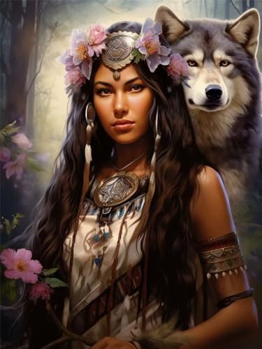Diamond Painting Königin 30x40cm, 5D Diamant Painting Bilder für Erwachsene und Anfänger, DIY Diamond Painting Set Wolf Full Drill Diamant Kunst Malerei Stickerei Kits für Home Wand Décor -RD1298 von YIFEIYANYFY