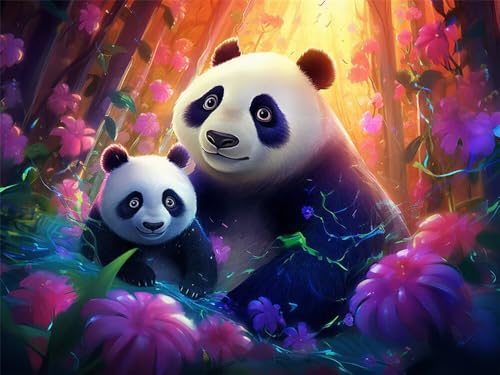 Diamond Painting Panda xxl 70x50 cm, 5D Diamant Painting Bilder für Erwachsene und Anfänger, DIY Diamond Painting Set Blumen Full Drill Diamant Kunst Malerei Stickerei Kits für Home Wand Décor -RD621 Diamond Painting Panda xxl 70x50 cm, 5D Diamant Painting Bilder für Erwachsene und Anfänger, DIY Diamond Painting Set Blumen Full Drill Diamant Kunst Malerei Stickerei Kits für Home Wand Décor -RD621 von YIFEIYANYFY