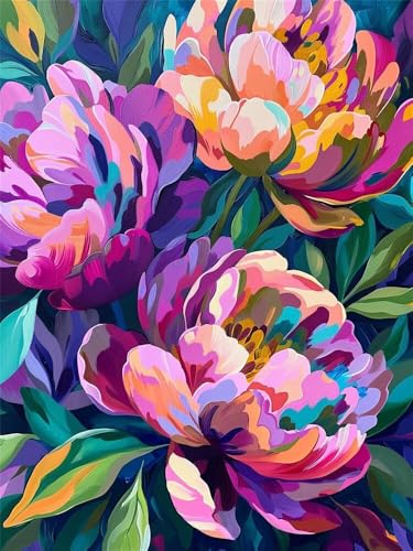 Diamond Painting Pfingstrose xxl 70x100 cm, 5D Diamant Painting Bilder für Erwachsene und Anfänger, DIY Diamond Painting Set Blumen Full Drill Diamant Kunst Malerei Kits für Home Wand Décor -RD941 Diamond Painting Pfingstrose xxl 70x100 cm, 5D Diamant Painting Bilder für Erwachsene und Anfänger, DIY Diamond Painting Set Blumen Full Drill Diamant Kunst Malerei Kits für Home Wand Décor -RD941 von YIFEIYANYFY