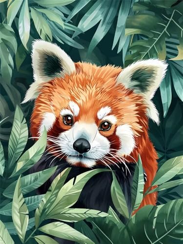 Diamond Painting Roter Panda xxl 60x80cm, 5D Diamant Painting Bilder für Erwachsene und Anfänger, DIY Diamond Painting Set Blätter Full Drill Diamant Kunst Malerei Kits für Home Wand Décor -RD990 Diamond Painting Roter Panda xxl 60x80cm, 5D Diamant Painting Bilder für Erwachsene und Anfänger, DIY Diamond Painting Set Blätter Full Drill Diamant Kunst Malerei Kits für Home Wand Décor -RD990 von YIFEIYANYFY