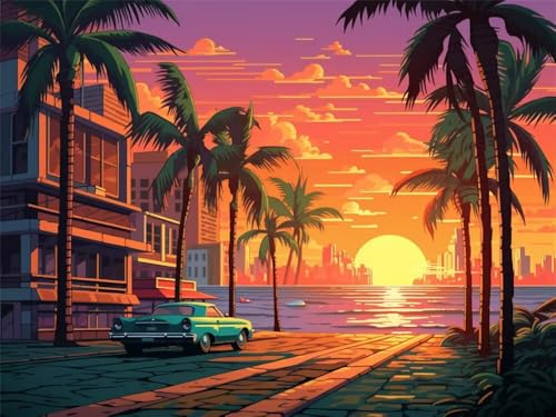 Diamond Painting Stadt-Straßen xxl 80x60 cm, 5D Diamant Painting Bilder für Erwachsene und Anfänger, DIY Diamond Painting Set Sonnenuntergang-Landschaft Diamant Kunst Malerei für Wand Décor -RD161 Diamond Painting Stadt-Straßen xxl 80x60 cm, 5D Diamant Painting Bilder für Erwachsene und Anfänger, DIY Diamond Painting Set Sonnenuntergang-Landschaft Diamant Kunst Malerei für Wand Décor -RD161 von YIFEIYANYFY