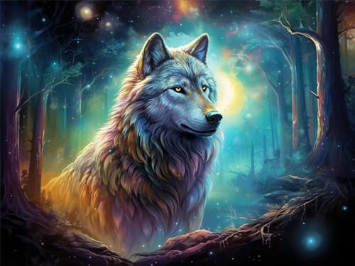 Diamond Painting Wald 40x30cm, 5D Diamant Painting Bilder für Erwachsene und Anfänger, DIY Diamond Painting Set Wolf Full Drill Diamant Kunst Malerei Stickerei Kits für Home Wand Décor -RD162 Diamond Painting Wald 40x30cm, 5D Diamant Painting Bilder für Erwachsene und Anfänger, DIY Diamond Painting Set Wolf Full Drill Diamant Kunst Malerei Stickerei Kits für Home Wand Décor -RD162 von YIFEIYANYFY