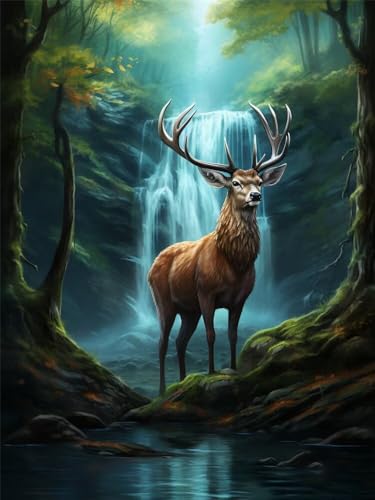 Diamond Painting Wasserfall 40x60cm, 5D Diamant Painting Bilder für Erwachsene und Anfänger, DIY Diamond Painting Set Hirsche Full Diamant Kunst Malerei Stickerei Kits für Home Wand Décor -RD962 Diamond Painting Wasserfall 40x60cm, 5D Diamant Painting Bilder für Erwachsene und Anfänger, DIY Diamond Painting Set Hirsche Full Diamant Kunst Malerei Stickerei Kits für Home Wand Décor -RD962 von YIFEIYANYFY