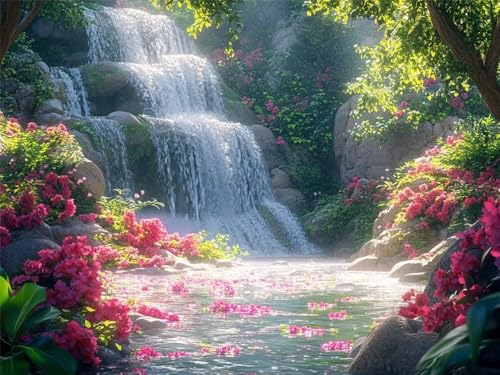 Diamond Painting Wasserfall-Blume 40x30cm, 5D Diamant Painting Bilder für Erwachsene und Anfänger, DIY Diamond Painting Set Landschaft Full Drill Diamant Kunst Malerei für Home Wand Décor -RD626 Diamond Painting Wasserfall-Blume 40x30cm, 5D Diamant Painting Bilder für Erwachsene und Anfänger, DIY Diamond Painting Set Landschaft Full Drill Diamant Kunst Malerei für Home Wand Décor -RD626 von YIFEIYANYFY