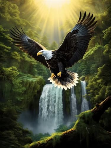 Diamond Painting Wasserfall Wald xxl 80x120 cm, 5D Diamant Painting Bilder für Erwachsene und Anfänger, DIY Diamond Painting Set Adler Full Drill Diamant Kunst Malerei für Home Wand Décor -RD949 Diamond Painting Wasserfall Wald xxl 80x120 cm, 5D Diamant Painting Bilder für Erwachsene und Anfänger, DIY Diamond Painting Set Adler Full Drill Diamant Kunst Malerei für Home Wand Décor -RD949 von YIFEIYANYFY