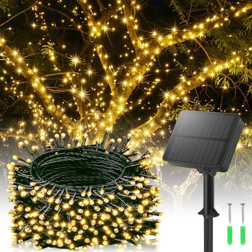 YIFMOO Solar Lichterkette Aussen, 20M 200LED Solar Lichterkette Außen mit 8 Modi, IP65 Wasserdicht Solarlichterkette Außen Wetterfest, Warmweiß Solar Lichterkette für Balkon Garten Party Terrasse Deko YIFMOO Solar Lichterkette Aussen, 20M 200LED Solar Lichterkette Außen mit 8 Modi, IP65 Wasserdicht Solarlichterkette Außen Wetterfest, Warmweiß Solar Lichterkette für Balkon Garten Party Terrasse Deko von YIFMOO