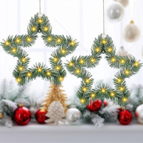 YIFMOO Weihnachtsstern Lichter, 2 Stück 40 LED Warmweiß Weihnachtsdeko Fenster Leuchtster mit Timer, Batteriebetriebene Weihnachtsbeleuchtung für Innen Außen Weihnachten Deko Balkon Party Hochzeit YIFMOO Weihnachtsstern Lichter, 2 Stück 40 LED Warmweiß Weihnachtsdeko Fenster Leuchtster mit Timer, Batteriebetriebene Weihnachtsbeleuchtung für Innen Außen Weihnachten Deko Balkon Party Hochzeit von YIFMOO