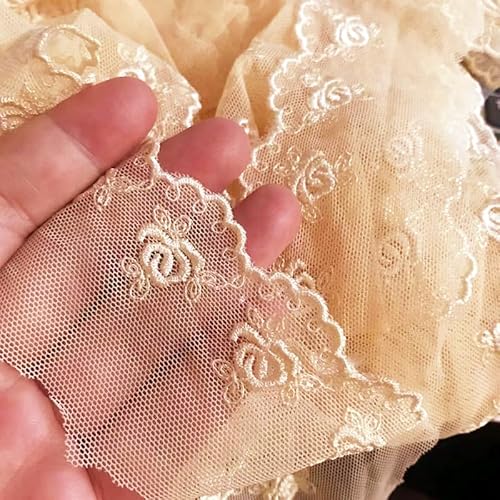 YIGOOWN 4CM Breite Spitzenband Mesh-Spitze Vintage Spitzenborte Spitzenbordüre Spitze Blumenband Dekoband Spitze Borte für Nähen DIY Basteln Dessous Hochzeitskleid Hochzeit (Dunkel Aprikose, 5 Yard) YIGOOWN 4CM Breite Spitzenband Mesh-Spitze Vintage Spitzenborte Spitzenbordüre Spitze Blumenband Dekoband Spitze Borte für Nähen DIY Basteln Dessous Hochzeitskleid Hochzeit (Dunkel Aprikose, 5 Yard) von YIGOOWN