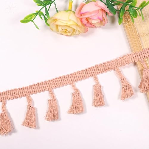 YIGOOWN Fransenborte Borte und Bänder zum Nähen 4cm Fransenbordüre Quastenborte Fransenband Fringe Ribbon Spitzenborte Dekoband für Sofas DIY BastelnVorhänge Kleidung(24# 10Y) von YIGOOWN