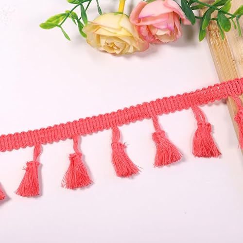 YIGOOWN Fransenborte Borte und Bänder zum Nähen 4cm Fransenbordüre Quastenborte Fransenband Fringe Ribbon Spitzenborte Dekoband für Sofas DIY BastelnVorhänge Kleidung(29# 20Y) von YIGOOWN