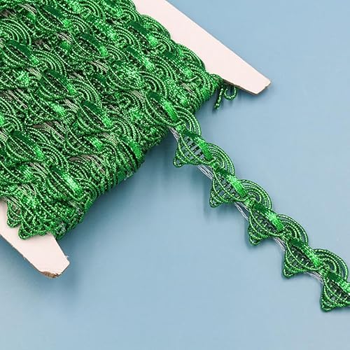 YIGOOWN Spitzenband Vintage Spitze Borte zum Nähen 1,9CM Breit Spitzenborte Dekoband Zierband Spitzenbordüre für Nähen Handwerk Hochzeit Scrapbooking Geschenkbox Dessous（Grün） von YIGOOWN