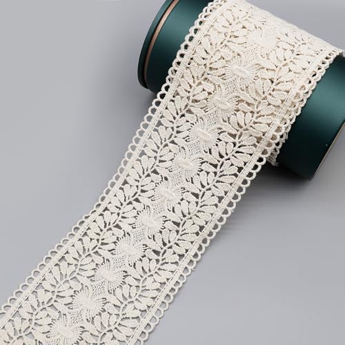 YIGOOWN Spitzenborte Beige Spitzenbordüre 9CM Breit Universal Borten und Bänder zum Nähen Baumwollspitze Meterware Baumwollspitze Meterware Rüschenband für DIY Basteln 5M YIGOOWN Spitzenborte Beige Spitzenbordüre 9CM Breit Universal Borten und Bänder zum Nähen Baumwollspitze Meterware Baumwollspitze Meterware Rüschenband für DIY Basteln 5M von YIGOOWN
