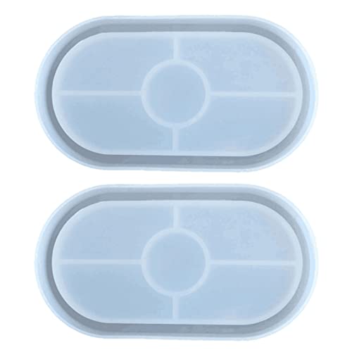 2 x Kristall-Epoxidharz-Tablett, ovale Schmuckherstellung, Form für Schmuckaufbewahrung, Brot, Seife, Schokolade 2 x Kristall-Epoxidharz-Tablett, ovale Schmuckherstellung, Form für Schmuckaufbewahrung, Brot, Seife, Schokolade von YIGZYCN