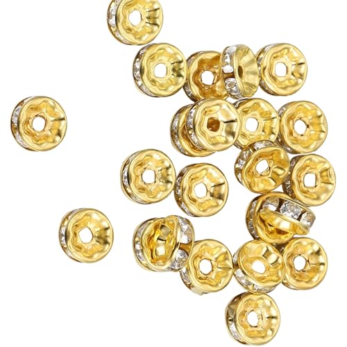8mm Kristall Strasssteine Spacer Perlen Rondelle Lose Abstandshalterperlen Für Schmuckherstellung Und Handwerk Enthusiasten 8mm Kristall Strasssteine Spacer Perlen Rondelle Lose Abstandshalterperlen Für Schmuckherstellung Und Handwerk Enthusiasten von YIGZYCN