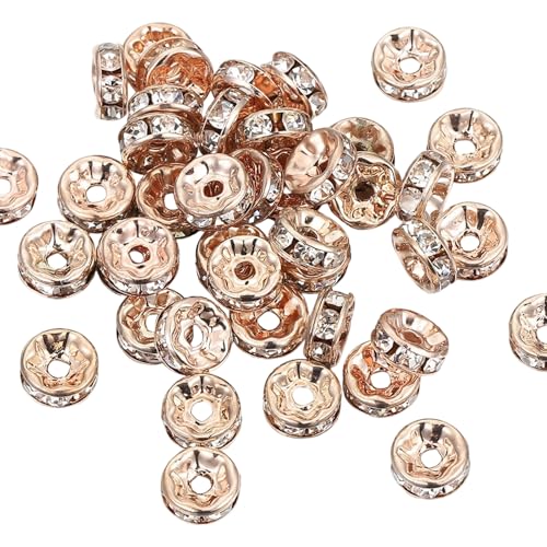 8mm Kristall Strasssteine ​​Spacer Perlen Rondelle Lose Abstandshalterperlen Für Schmuckherstellung Und Handwerk Enthusiasten von YIGZYCN