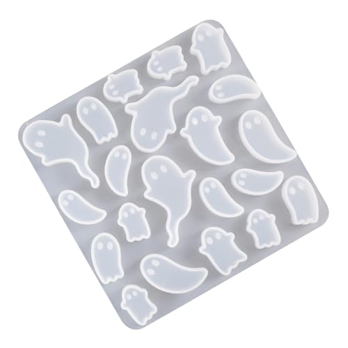 Harz-Schlüsselanhänger-Schmuckherstellung, einzigartige Halloween-Epoxidharz-Verzierungsformen für Halskette und Schlüsselanhänger, Geschenke, flexible Silikonform von YIGZYCN