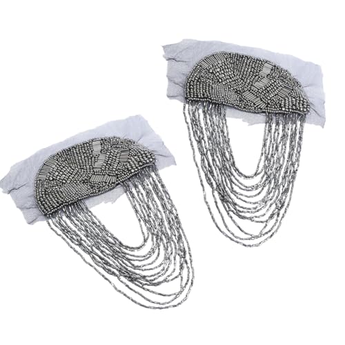 Mehrzweck-Epaulette-Perlen, galvanisierte Kettenquasten, Schulter-Patches für verschiedene Anlässe, Bühnenshows, formelle Anzüge, Festivals, Outfit-Zubehör von YIGZYCN