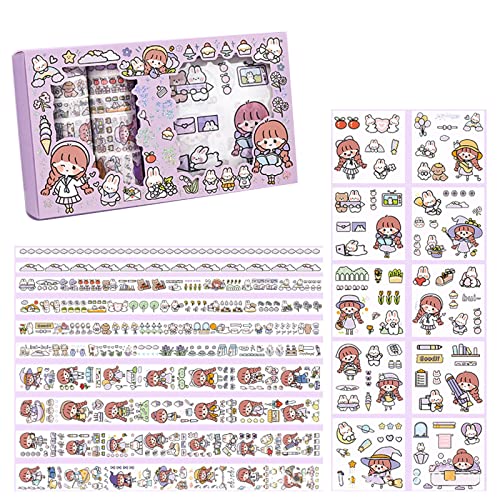 YIGZYCN 20 Stück Klebebänder, Aufkleber, Scrapbooking-Klebebänder für Planer, Kalender, Wasserflasche von YIGZYCN