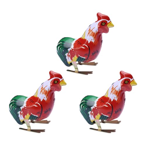 YIGZYCN 3vieces Metal Jumping Rooster Toy Klassische Blechplatten Windup Designs Für Nostalgische Spaß Und Home Office Tischdekoration YIGZYCN 3vieces Metal Jumping Rooster Toy Klassische Blechplatten Windup Designs Für Nostalgische Spaß Und Home Office Tischdekoration von YIGZYCN