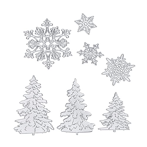 YIGZYCN 7 Stück Weihnachtsbaum Metall Gestanzte Schneeflocken Stanzformen Für Papier Prägeform Schablonen Scrapbooking Fotorahmen YIGZYCN 7 Stück Weihnachtsbaum Metall Gestanzte Schneeflocken Stanzformen Für Papier Prägeform Schablonen Scrapbooking Fotorahmen von YIGZYCN
