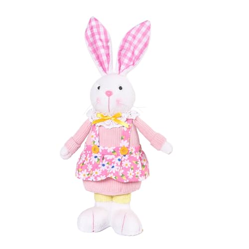 YIGZYCN Handgefertigte Oster-Hasenzwerge, Plüschpuppen, Ostern, Kaninchen, Zwerge, Party-Dekoration, Ostern, Kaninchen, Heimdekoration von YIGZYCN