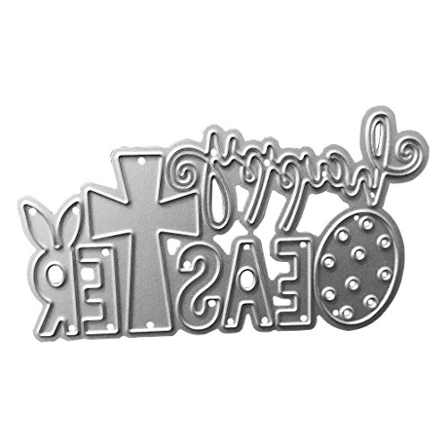 YIGZYCN Happy Easter Metall-Stanzformen für Scrapbooking, Album, Papierbastelarbeiten von YIGZYCN