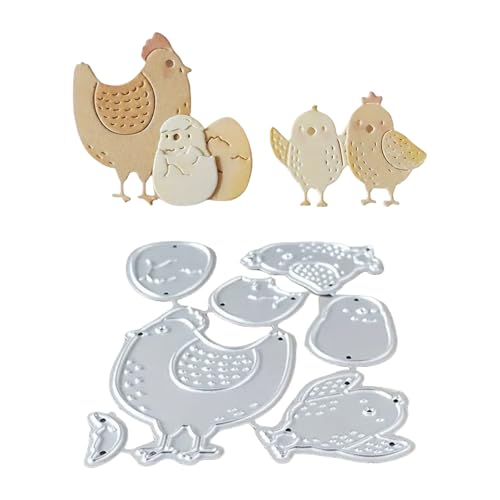 YIGZYCN Oster-Huhn-Stanzformen, Metall, Stanzschablonen für Scrapbooking, Alben, Kartenherstellung von YIGZYCN
