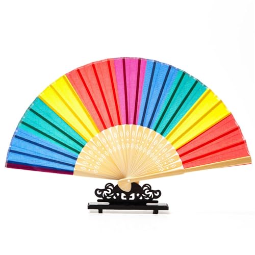 YIGZYCN Regenbogen Handfächer Tragbarer Clacks Fächer Für Raves Partyzubehör Für Damen Und Herren Für Mehrere Anlässe Dekoration Faltbarer Handfächer YIGZYCN Regenbogen Handfächer Tragbarer Clacks Fächer Für Raves Partyzubehör Für Damen Und Herren Für Mehrere Anlässe Dekoration Faltbarer Handfächer von YIGZYCN