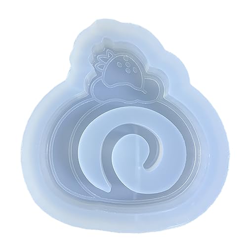 YIGZYCN Silikonform für Harz, Geometrie, Erdbeere, Kuchen, Ornament, Silikon, Epoxidharz, Schlüsselanhänger, Anhänger, Schmuck für Taschendekorationen von YIGZYCN