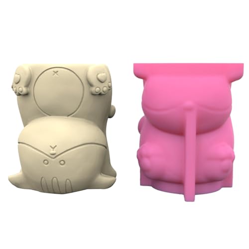 YIGZYCN Silikonform für Harz, einzigartige Pflanze, Blume, Katze, Panda, Silikonform, Übertopf, Epoxidharz, Gartenfiguren von YIGZYCN