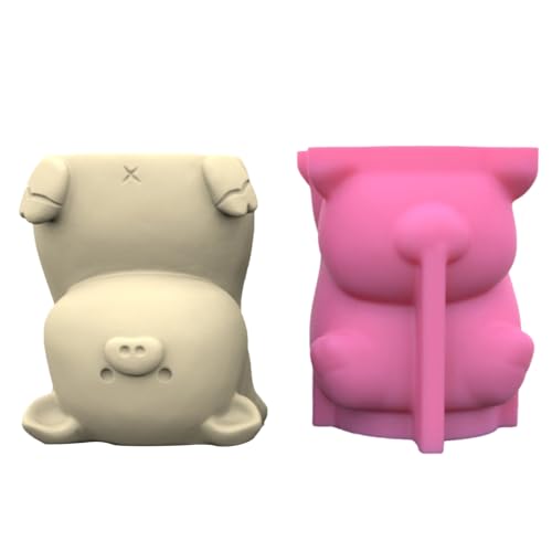YIGZYCN Silikonform für Harz, einzigartige Pflanze, Blume, Katze, Panda, Silikonform, Übertopf, Epoxidharz, Gartenfiguren von YIGZYCN