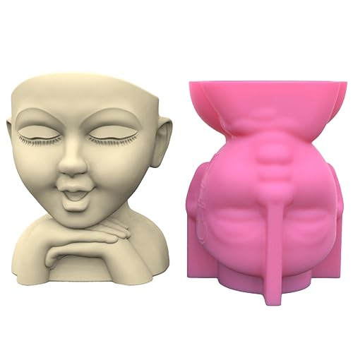 YIGZYCN Silikonform für Kunstharz, Hochformat, Gips, Blume, Epoxidharz, Gießform, Vase, Zement, Ton, Stifthalter von YIGZYCN