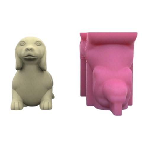 YIGZYCN Silikonform für Kunstharz, Pflanzgefäße, Vasen, Dackel, Hund, Blumentopfformen, Epoxidharz, Stifthalter von YIGZYCN