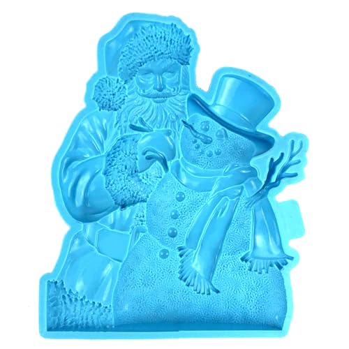 YIGZYCN Silikonform für Kunstharz, glänzend, Weihnachtsmann, Wandmontage, Weihnachten, Stereo-Form, Ornamente, Anhänger, Epoxidharz, Basteln von YIGZYCN