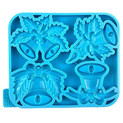 YIGZYCN Silikonform für Weihnachten, Kombinationsglocken, Schlüsselanhänger, Epoxidharz, Schlüsselanhänger, Anhänger, Schmuck für Weihnachten, Party von YIGZYCN