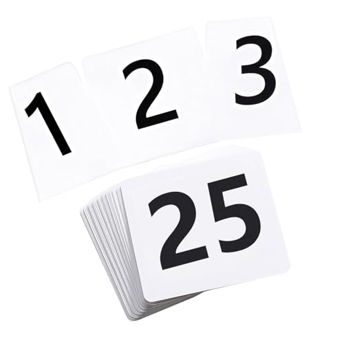 YIGZYCN Sitznummernkarten für Hochzeiten, Meetings und Klassenzimmer, Papier, doppelseitig, nummeriert, Sitzkarten, Tischzubehör YIGZYCN Sitznummernkarten für Hochzeiten, Meetings und Klassenzimmer, Papier, doppelseitig, nummeriert, Sitzkarten, Tischzubehör von YIGZYCN