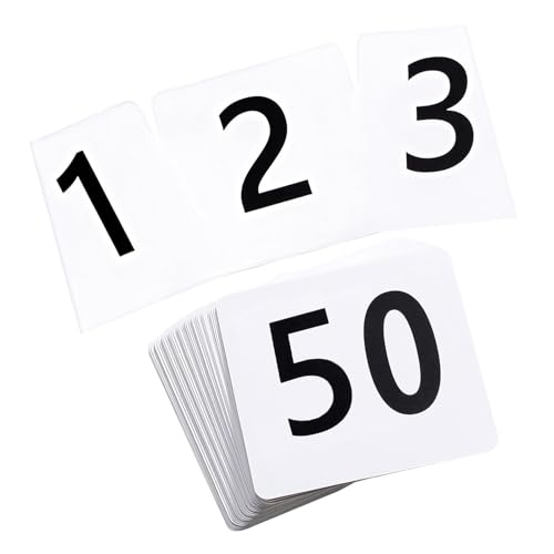 YIGZYCN Sitznummernkarten für Hochzeiten, Meetings und Klassenzimmer, Papier, doppelseitig, nummeriert, Sitzkarten, Tischzubehör YIGZYCN Sitznummernkarten für Hochzeiten, Meetings und Klassenzimmer, Papier, doppelseitig, nummeriert, Sitzkarten, Tischzubehör von YIGZYCN