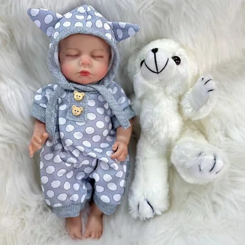 YIHANGG 25cm Lebensechte Reborn Babypuppen Realistisch Mädchen Ganzkörper-Silikon Augen Geschlossen Reborn Puppe Neugeborenes Schlafend Babypuppen Wie Echt Weihnachten Geburtstag Geschenke YIHANGG 25cm Lebensechte Reborn Babypuppen Realistisch Mädchen Ganzkörper-Silikon Augen Geschlossen Reborn Puppe Neugeborenes Schlafend Babypuppen Wie Echt Weihnachten Geburtstag Geschenke von YIHANGG