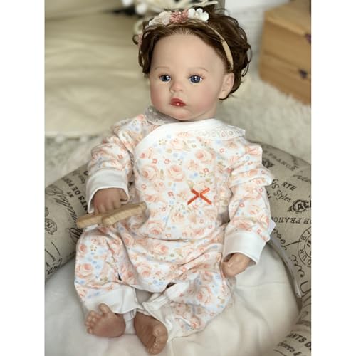 YIHANGG 46cm Reborn Baby Puppen Lebensechte Mädchen Augen Offen Babypuppen wie Echte Babys Volle Körperteile Mollig Reborn Kleinkind Puppen Weihnachten Geburtstag Geschenke von YIHANGG