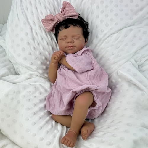 YIHANGG 48cm Lebensechte Reborn Babypuppen Schwarz Mädchen Afroamerikanisch Reborn Kleinkind Puppen Augen Geschlossen Realistisch Neugeborenes Weihnachten Geburtstag Geschenke YIHANGG 48cm Lebensechte Reborn Babypuppen Schwarz Mädchen Afroamerikanisch Reborn Kleinkind Puppen Augen Geschlossen Realistisch Neugeborenes Weihnachten Geburtstag Geschenke von YIHANGG