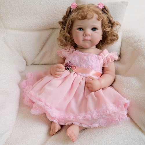YIHANGG 48cm Reborn Baby Neugeborene Vollsilikon Lebensecht Mädchen Offene Augen Realistisch Reborn Puppen Blondes Haar Geburtstag Weihnachten Geschenk YIHANGG 48cm Reborn Baby Neugeborene Vollsilikon Lebensecht Mädchen Offene Augen Realistisch Reborn Puppen Blondes Haar Geburtstag Weihnachten Geschenk von YIHANGG