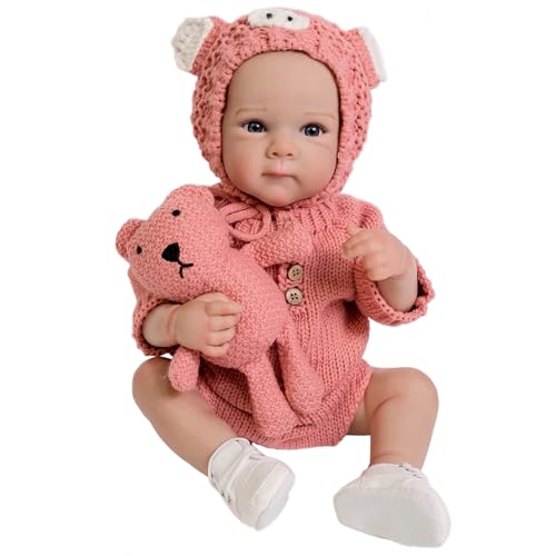 YIHANGG 49cm Reborn Baby Puppe Vollsilikon Ganzkörper Mädchen mit Sichtbaren Adern Augen Offen Neugeborene Niedlich Lebensecht Reborn Kleinkind Geburtstag YIHANGG 49cm Reborn Baby Puppe Vollsilikon Ganzkörper Mädchen mit Sichtbaren Adern Augen Offen Neugeborene Niedlich Lebensecht Reborn Kleinkind Geburtstag von YIHANGG