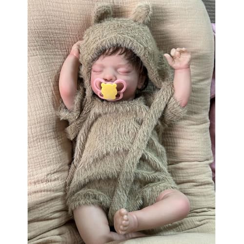YIHANGG 50cm Reborn Baby Junge mit Augen zu Lebensechte Reborn Babypuppen Geburtstag von YIHANGG