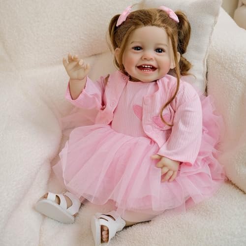 YIHANGG 50cm Reborn Baby Puppen Realistisch Mädchen Augen Offen Neugeborene Reborn Puppen Niedlich Reborn Kleinkind Blondes Haar Weicher Stoffkörper Weihnachten Geburtstag Geschenke YIHANGG 50cm Reborn Baby Puppen Realistisch Mädchen Augen Offen Neugeborene Reborn Puppen Niedlich Reborn Kleinkind Blondes Haar Weicher Stoffkörper Weihnachten Geburtstag Geschenke von YIHANGG