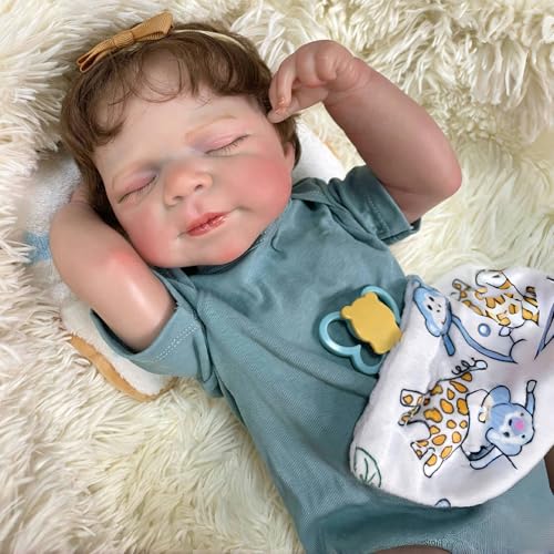 YIHANGG 50cm Reborn Baby Vollsilikonkörper Lebensecht Junge Realistisch Schlafende Augen Geschlossen Reborn Babypuppen Neugeborene Reborn Puppe Weihnachten Geburtstag Geschenke YIHANGG 50cm Reborn Baby Vollsilikonkörper Lebensecht Junge Realistisch Schlafende Augen Geschlossen Reborn Babypuppen Neugeborene Reborn Puppe Weihnachten Geburtstag Geschenke von YIHANGG