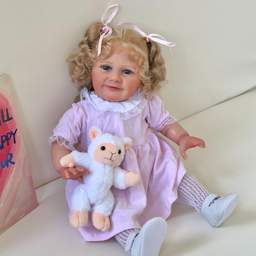 YIHANGG 55cm Reborn Baby Puppen Realistisch Mädchen Augen Offen Neugeborene Reborn Puppen Niedlich Reborn Kleinkind Blondes Haar Weicher Stoffkörper Weihnachten Geburtstag Geschenke YIHANGG 55cm Reborn Baby Puppen Realistisch Mädchen Augen Offen Neugeborene Reborn Puppen Niedlich Reborn Kleinkind Blondes Haar Weicher Stoffkörper Weihnachten Geburtstag Geschenke von YIHANGG